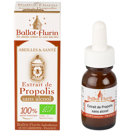 Extrait de Propolis française sans alcool - 15 ml - BALLOT-FLURIN