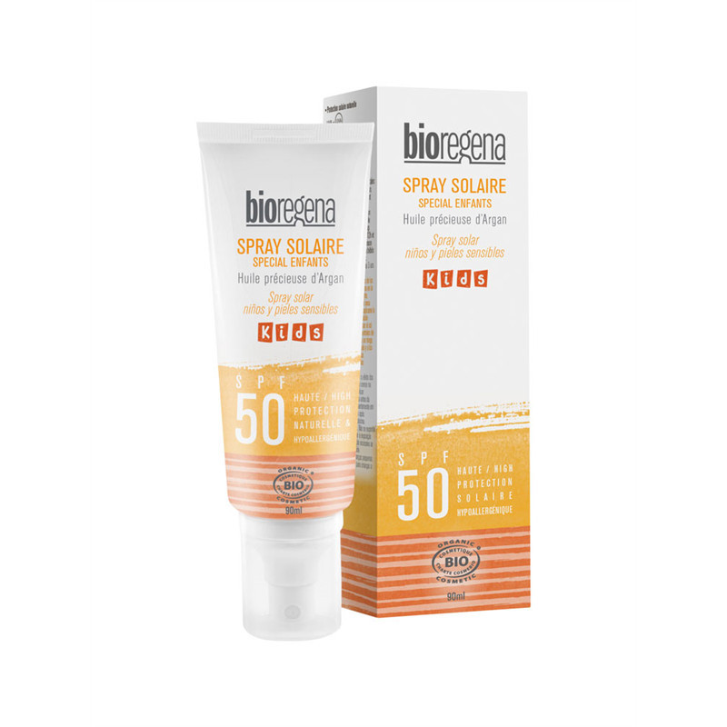 Spray solaire BIO SPF 50 spécial enfants - 90 ml - BIOREGENA
