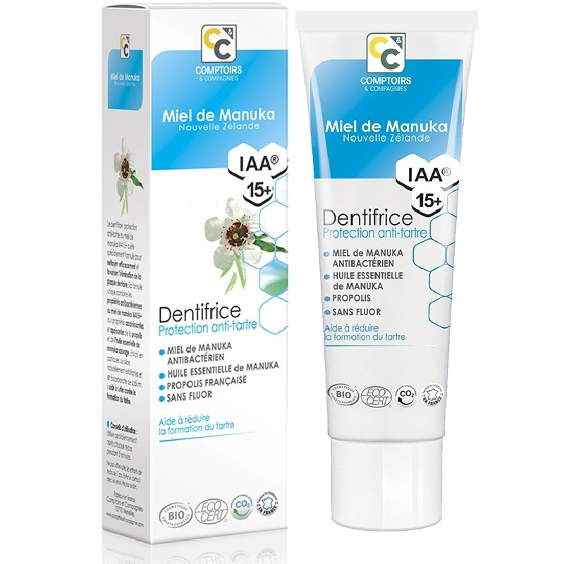 Dentifrice anti-tartre au Miel de Manuka IAA15+ - 75 ml - COMPTOIRS & COMPAGNIES