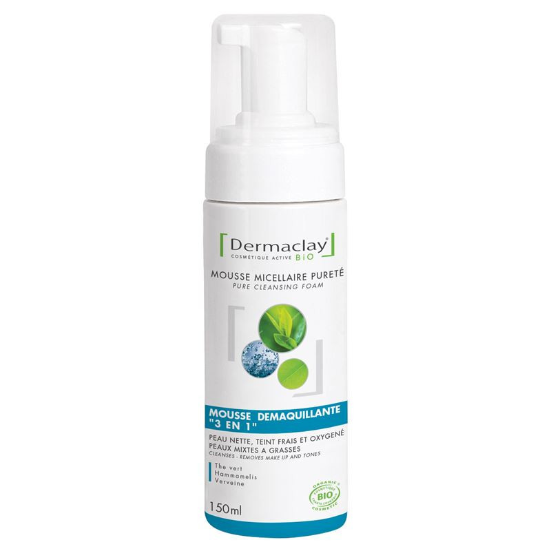Mousse micellaire purete BIO - 150 ml - DERMACLAY