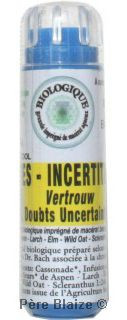 Doutes, incertitudes - Fleur de Bach BIO granules - 130 granules - COMPLEXE BACH - KOSMEO FLEURS DE BACH