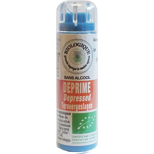 Déprime - Fleur de Bach BIO granules - 130 granules - COMPLEXE BACH - KOSMEO FLEURS DE BACH