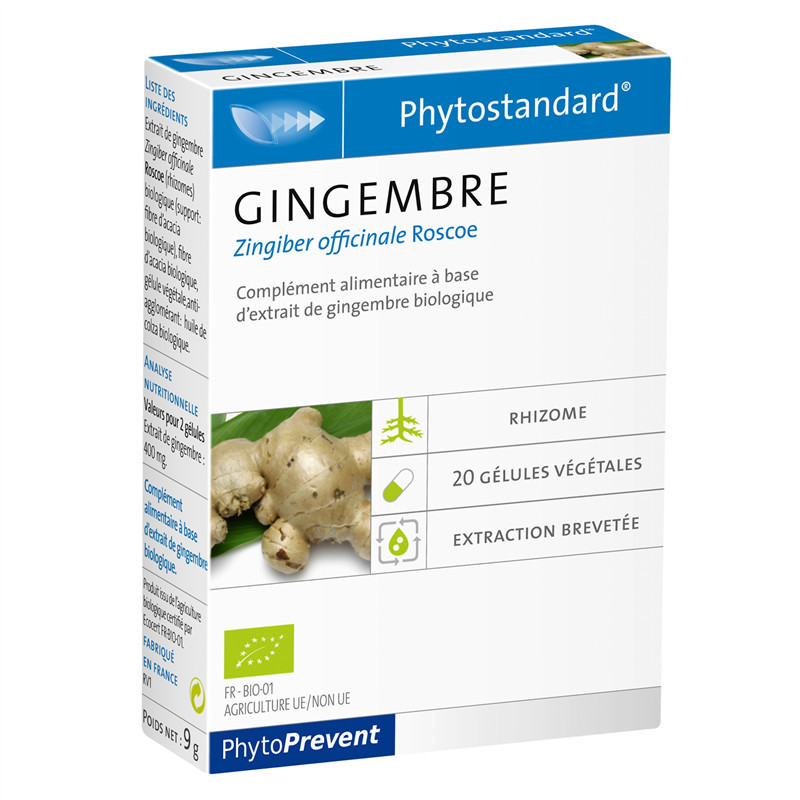 Gingembre - 20 gélules - PHYTOSTANDARD - PILEJE