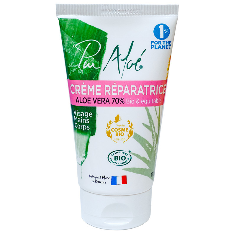 Crème réparatrice (visage, mains et corps) 70 % Aloé vera - 150 ml - PUR ALOE