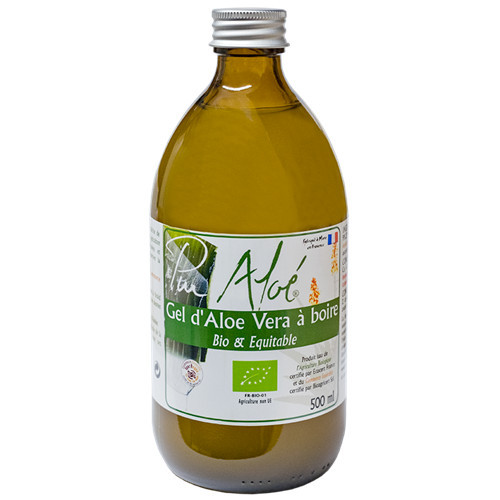 Gel d'Aloé vera BIO pasteurisé à boire - 500 ml - PUR ALOE
