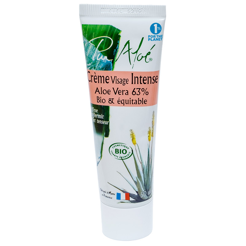 Crème visage intense BIO à l'Aloé véra 63% - 50 ml - PUR ALOE