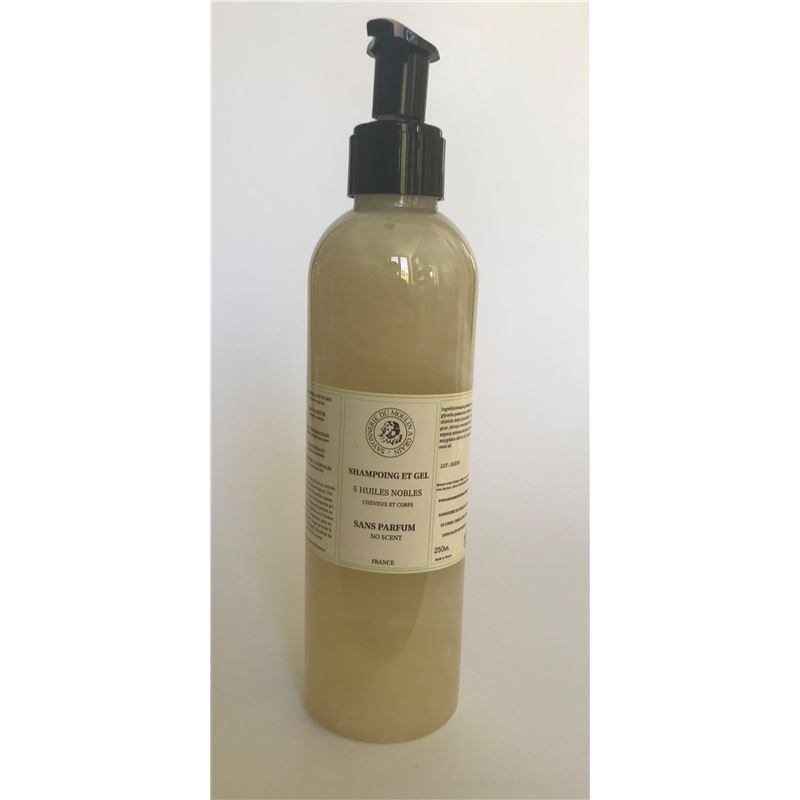 Shampoing et gel aux 5 huiles nobles - 250 ml - SAVONNERIE DU MOULIN À GRAIN