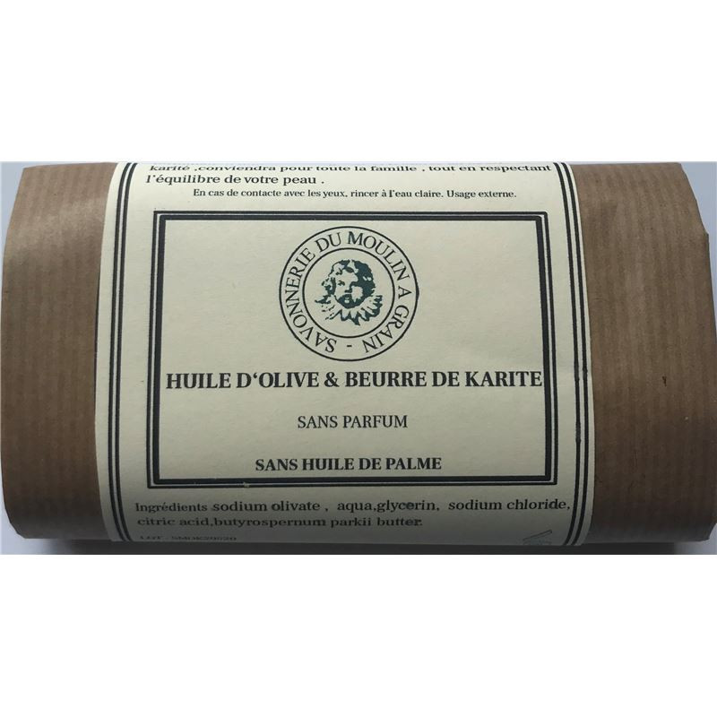 Savon Olive, Karité - 100 g - SAVONNERIE DU MOULIN À GRAIN