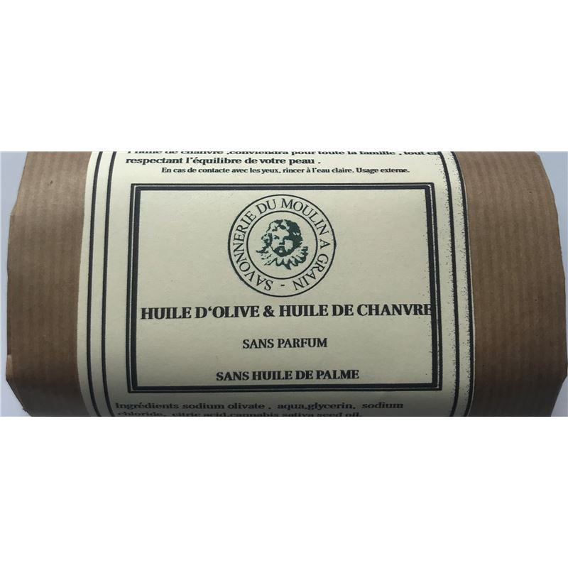 Savon Olive, Chanvre - 100 g - SAVONNERIE DU MOULIN À GRAIN