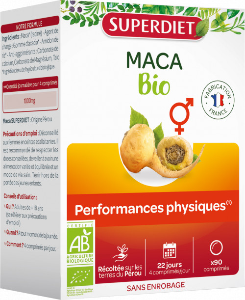 Maca BIO - 90 comprimés - SUPERDIET
