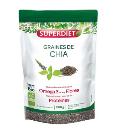 Graines de Chia BIO - 200 g - SUPERDIET