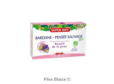 Bardane - Pensée sauvage BIO - 20 ampoules x 15 ml - SUPERDIET