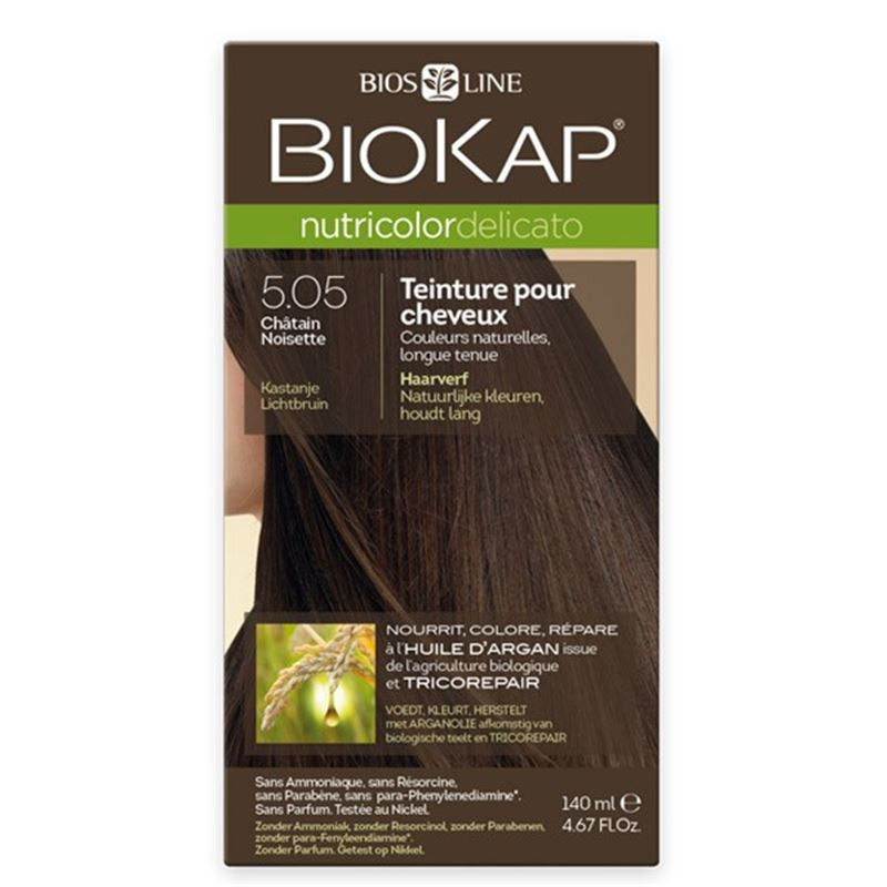 Nutricolor delicato rapid - Châtain noisette 5.05 - 135 ml - BIOKAP