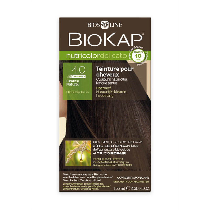 Nutricolor delicato rapid - Châtain naturel 4.0 - 135 ml - BIOKAP